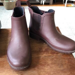 Madewell purple Chelsea style rain boots